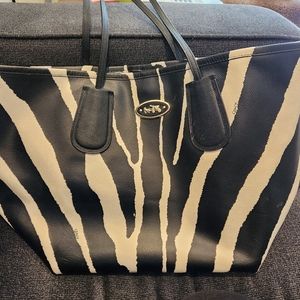 Coach tote zebra